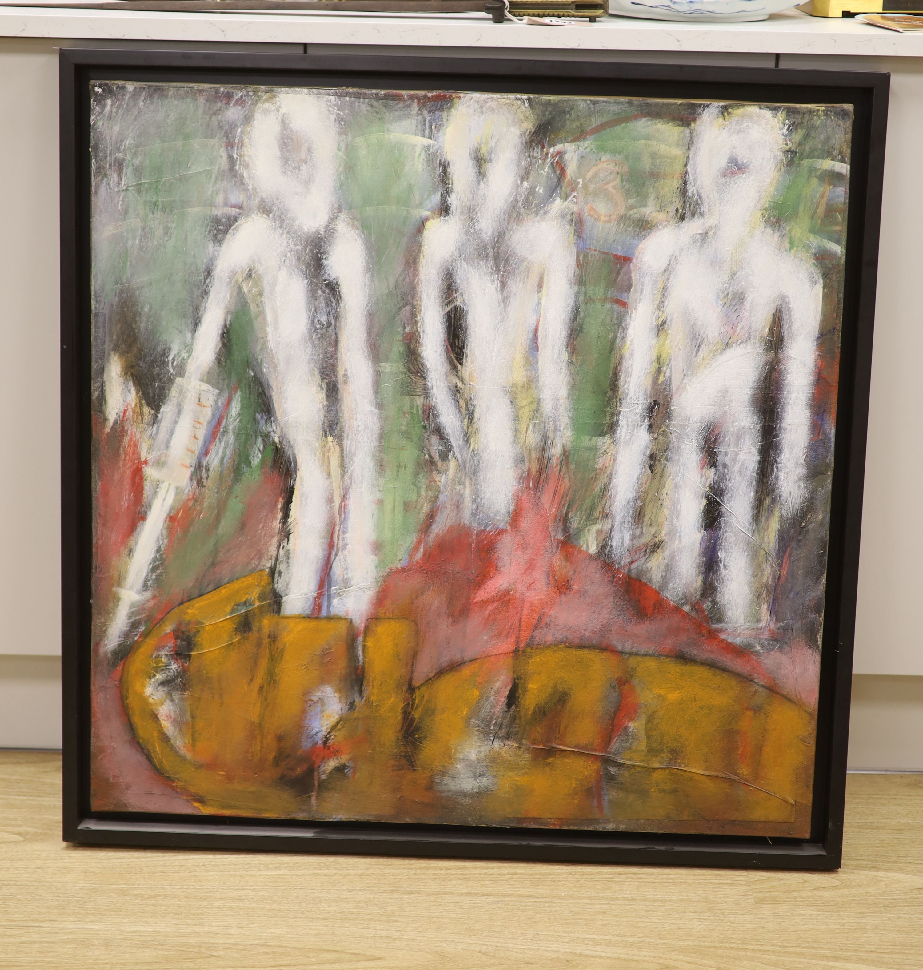 Muriel Ferstenberg (b.1966), oil on canvas, Untitled, 80 x 80cm